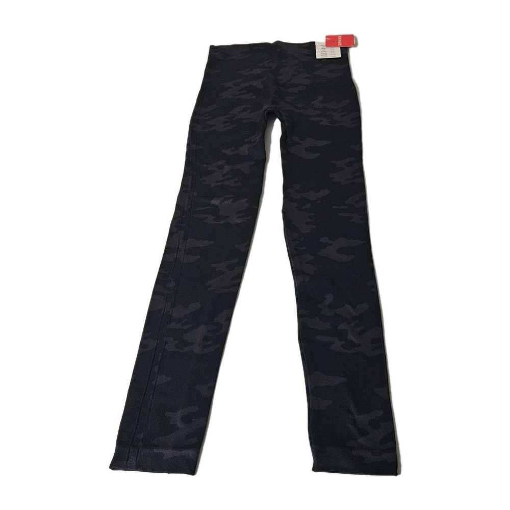 NEW Spanx  Small Petite  Black Camo Leggings Pants Shapewear ‎ LAURA of PEMBROKE - Picture 2 of 9